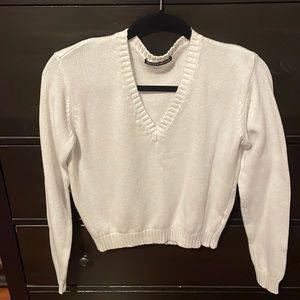 White Brandy Melville V-Neck sweater